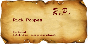 Rick Poppea névjegykártya